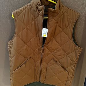 J Crew Men’s quilted vest, size medium. New with tags